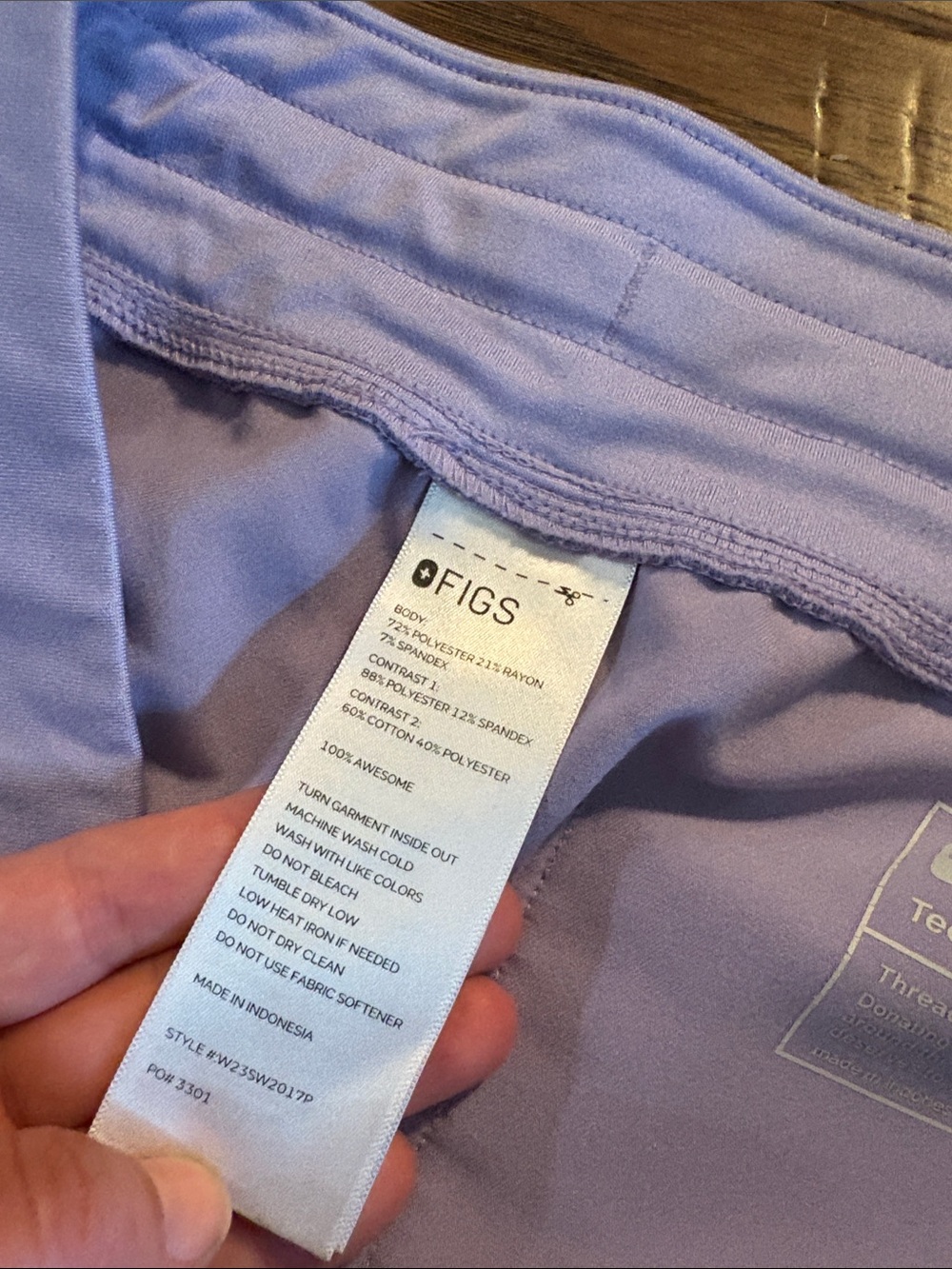Lilac Scrub Top with Matching Pants - Picture 7 of 15